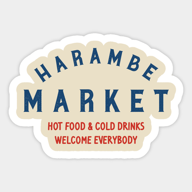 Harambe Market Sticker by stuffsarahmakes